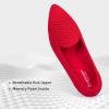 Frank Mully Womens Pointed Toe Flats Comfort Loafes Slip On Shoes for Woman Low Wedge Knit Dress Shoes for Work(Red)