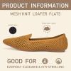 Frank Mully Womens Pointed Toe Flats Comfort Loafes Slip On Shoes for Woman Low Wedge Knit Dress Shoes for Work(Yellow)