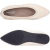Frank Mully Women’s Ballet Flat Dressy Knit Pointed Toe Slip On Ballerina Walking Flats Shoes for Woman Casual Daily Work(Beige)