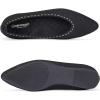 Frank Mully Women’s Ballet Flat Dressy Knit Pointed Toe Slip On Ballerina Walking Flats Shoes for Woman Casual Daily Work(Black)
