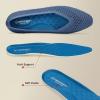 Frank Mully Women’s Flats Square-Toe Knit Mesh Flats Shoes with Arch Support Slip on Washable Ballet Shoes for Work(Blue)