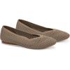 Frank Mully Women’s Flats Square-Toe Knit Mesh Flats Shoes with Arch Support Slip on Washable Ballet Shoes for Work(Green)