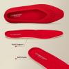 Frank Mully Women’s Flats Square-Toe Knit Mesh Flats Shoes with Arch Support Slip on Washable Ballet Shoes for Work(Red)