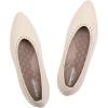 Frank Mully Women’s Ballet Flat Dressy Knit Pointed Toe Slip On Ballerina Walking Flats Shoes for Woman Casual Daily Work(Beige)