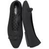 Frank Mully Ballet Flats for Women Dressy Squared Toe Knit Flat with Bowknot Casual Comfortable Slip-On Work Business Shoes for Daily Casual(Black/Solid)
