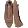 Frank Mully Ballet Flats for Women Dressy Squared Toe Knit Flat with Bowknot Casual Comfortable Slip-On Work Business Shoes for Daily Casual(Brown/Solid)