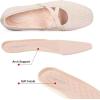 Frank Mully Mary Jane Women Flat Square-Toe Ballerina Flat Shoes Comfortable for Dressy and Work with Cross Strap(Camel)
