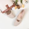 Frank Mully Mary Jane Women Flat Square-Toe Ballerina Flat Shoes Comfortable for Dressy and Work with Cross Strap(Camel)
