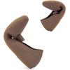 Frank Mully Womens Ballet Flats Casual Round Toe Knit Fabric Flats for Women with Single Strap Ballerina Flat Shoes Lightweight Dressy Shoes for Woman(Coffee)