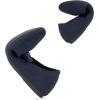 Frank Mully Womens Ballet Flats Casual Round Toe Knit Fabric Flats for Women with Single Strap Ballerina Flat Shoes Lightweight Dressy Shoes for Woman(Dark Blue)