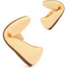 Frank Mully Womens Ballet Flats Casual Round Toe Knit Fabric Flats for Women with Single Strap Ballerina Flat Shoes Lightweight Dressy Shoes for Woman(Light Yellow)
