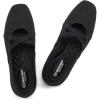 Frank Mully Mary Jane Women Flat Square-Toe Ballerina Flat Shoes Comfortable for Dressy and Work with Cross Strap(Black)