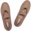 Frank Mully Womens Ballet Flats Casual Round Toe Knit Fabric Flats for Women with Single Strap Ballerina Flat Shoes Lightweight Dressy Shoes for Woman(Coffee)