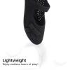 Frank Mully Little Girls Knitted Mary Jane Flats Breathable Mesh Girl Shoes, Flexible Round Toe Casual Dress Flats for School with Cushioned Insole(Black With Bow)