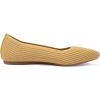 Frank Mully Women’s Flats Knit Pointed Toe Ballet Flats Arch Support Machine Washable Shoes Women Dressy Comfortable(Amber)