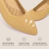 Frank Mully Women’s Flats Knit Pointed Toe Ballet Flats Arch Support Machine Washable Shoes Women Dressy Comfortable(Amber)