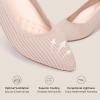 Frank Mully Women’s Flats Knit Pointed Toe Ballet Flats Arch Support Machine Washable Shoes Women Dressy Comfortable(Beige)