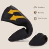 Frank Mully Women’s Flats Knit Pointed Toe Ballet Flats Arch Support Machine Washable Shoes Women Dressy Comfortable(Black)