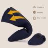 Frank Mully Women’s Flats Knit Pointed Toe Ballet Flats Arch Support Machine Washable Shoes Women Dressy Comfortable(Blue)