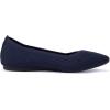 Frank Mully Women’s Flats Knit Pointed Toe Ballet Flats Arch Support Machine Washable Shoes Women Dressy Comfortable(Blue)