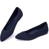 Frank Mully Women’s Flats Knit Pointed Toe Ballet Flats Arch Support Machine Washable Shoes Women Dressy Comfortable(Blue)