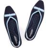 Frank Mully Ballet Flats for Women Dressy Squared Toe Knit Flat with Bowknot Casual Comfortable Slip-On Work Business Shoes for Daily Casual(Navy/Blue)