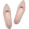 Frank Mully Women’s Flats Knit Pointed Toe Ballet Flats Arch Support Machine Washable Shoes Women Dressy Comfortable(Beige)