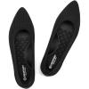 Frank Mully Women’s Flats Knit Pointed Toe Ballet Flats Arch Support Machine Washable Shoes Women Dressy Comfortable(Black)