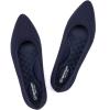 Frank Mully Women’s Flats Knit Pointed Toe Ballet Flats Arch Support Machine Washable Shoes Women Dressy Comfortable(Blue)