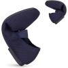 Frank Mully Women’s Ballet Flats Slip on Casual Knitted Fabric Shoes Square-Toe Flats with Elastic Straps for Women(6091navy)