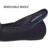 Frank Mully Women’s Mesh Flats Round Toe Foldable Dressy Shoes with Bow-Knot Cute Ballet Knit Flats Casual Business Office(Black/Mesh)