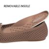 Frank Mully Women’s Mesh Flats Round Toe Foldable Dressy Shoes with Bow-Knot Cute Ballet Knit Flats Casual Business Office(Coffee/Mesh)