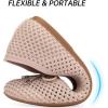 Frank Mully Women’s Mesh Flats Round Toe Foldable Dressy Shoes with Bow-Knot Cute Ballet Knit Flats Casual Business Office(Ecru/Mesh)