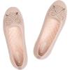 Frank Mully Women’s Mesh Flats Round Toe Foldable Dressy Shoes with Bow-Knot Cute Ballet Knit Flats Casual Business Office(Ecru/Mesh)