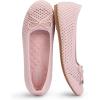 Frank Mully Women’s Mesh Flats Round Toe Foldable Dressy Shoes with Bow-Knot Cute Ballet Knit Flats Casual Business Office(Pink/Mesh)