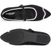 Frank Mully Mesh Ballet Flats for Women Comfy Washable Flexible Breathable Casual Work Office Walk Pointed Toe Ballerina Shoes(Black)