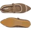 Frank Mully Mesh Ballet Flats for Women Comfy Washable Flexible Breathable Casual Work Office Walk Pointed Toe Ballerina Shoes(Coffee)