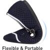 Frank Mully Mesh Ballet Flats for Women Comfy Washable Flexible Breathable Casual Work Office Walk Pointed Toe Ballerina Shoes(Navy)