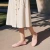Frank Mully Women’s Mesh Mary Jane Flats Round Toe Slip-On Breathable Knitted Comfort Shoes for Daily Walking Work(Pink)